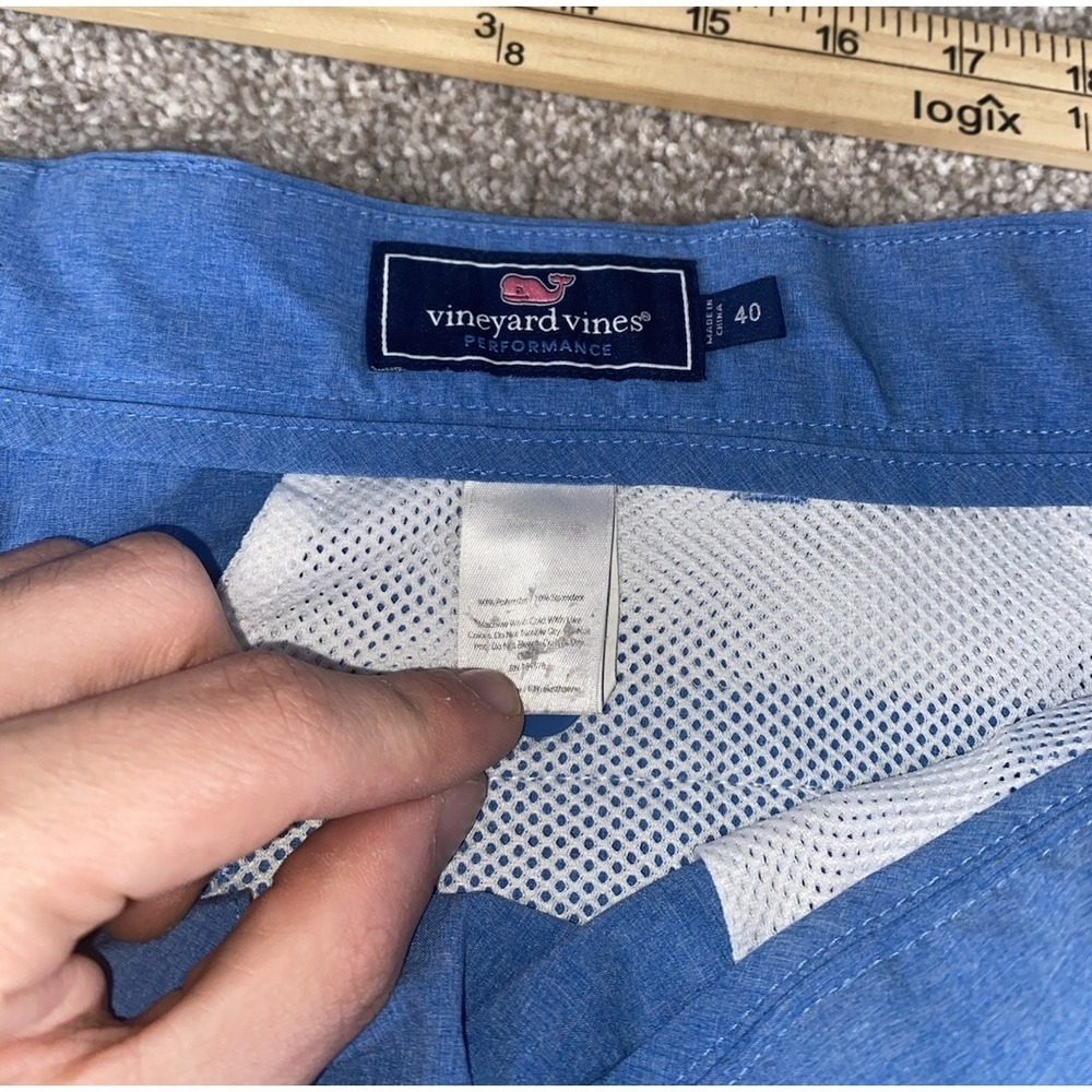 Vineyard Vines Performance Short Breaker Blue Mens 40 Preppy 8" Casual Stretch - Picture 3 of 8